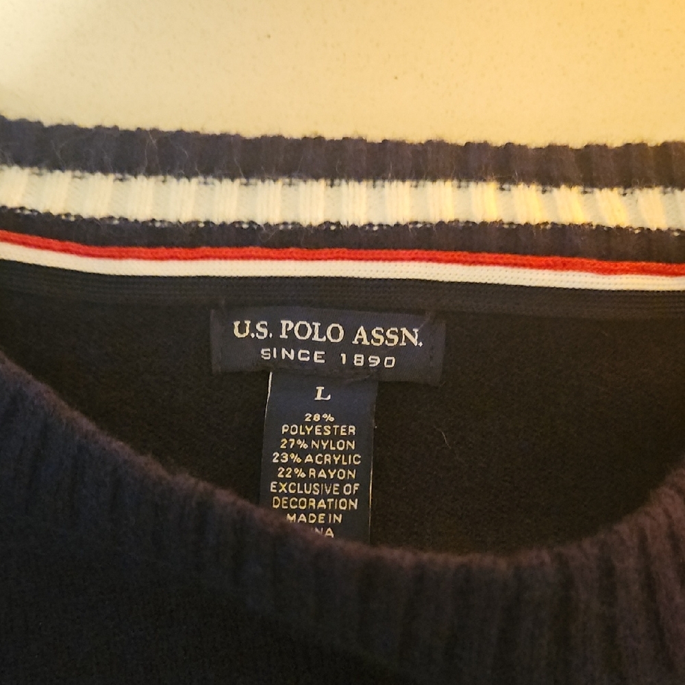 U.S. Polo Assn. Dark Blue Crew Neck Sweater - Picture 9 of 9